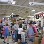 Folks are checking out with all the bargins