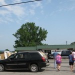 Folks are heading to the Lawn and Gun Departments across the road