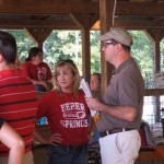 Melisa from The Heber Springs Chamber and Bob Connell talk about up coming contest