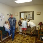 Folks begin to gather