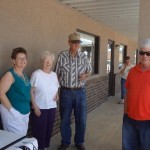Folks begin to line up for lunch