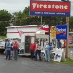 Folks start to gather for the celebration