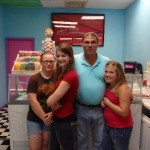 Sydney, Mary, Mark and Rori Beth at Rori Beth's Yogurt Hut